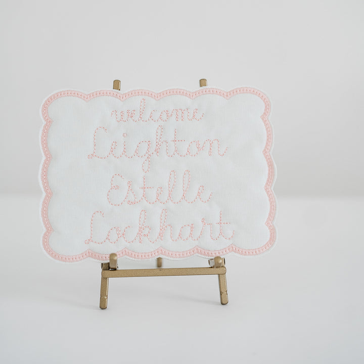 Brass Stand for Newborn Sign