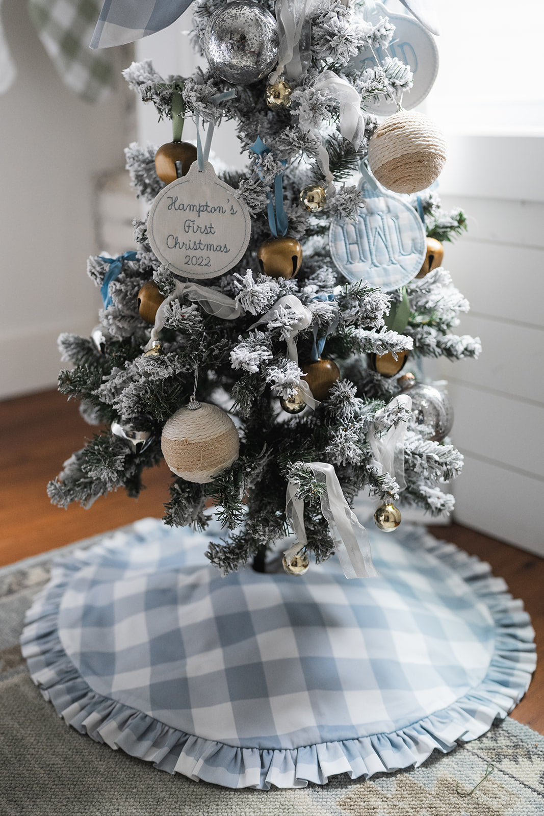 Blue Buffalo Check Tree Skirt