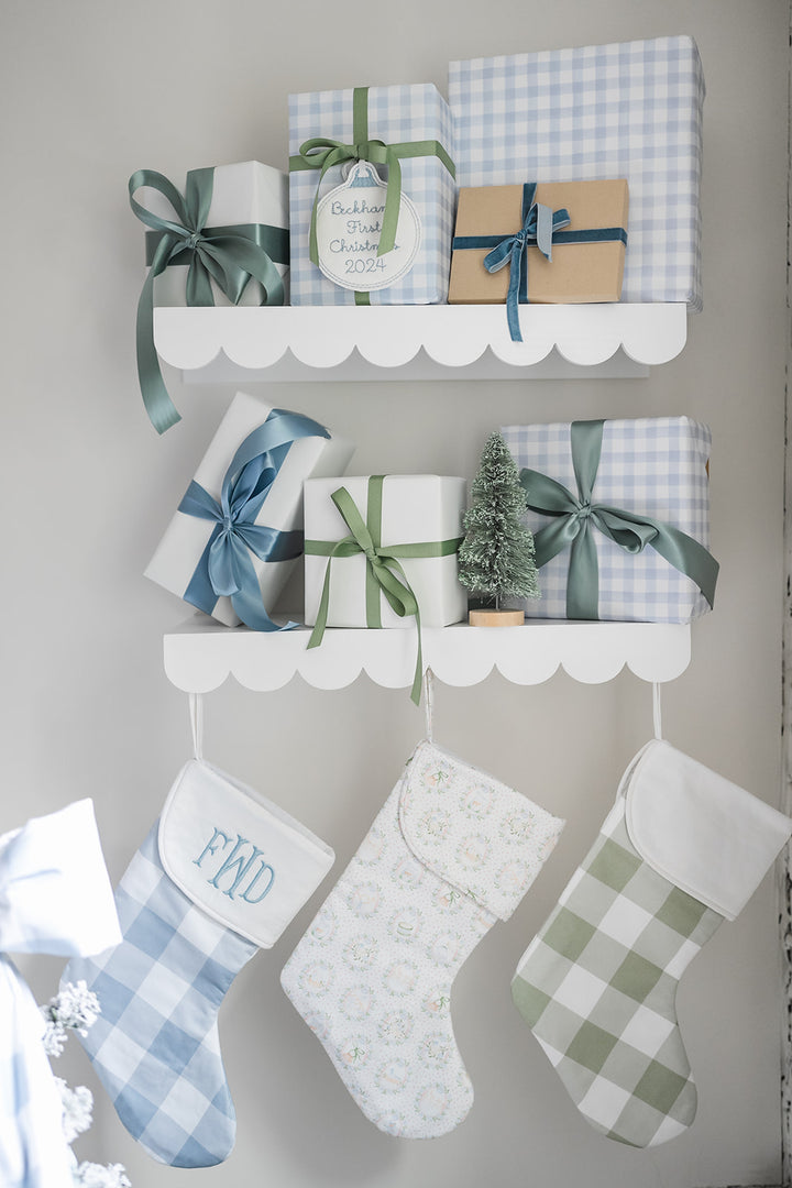 Green Buffalo Check Heirloom Christmas Stocking