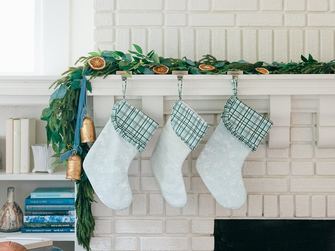 Collector's Edition Plaid and Floral Stocking