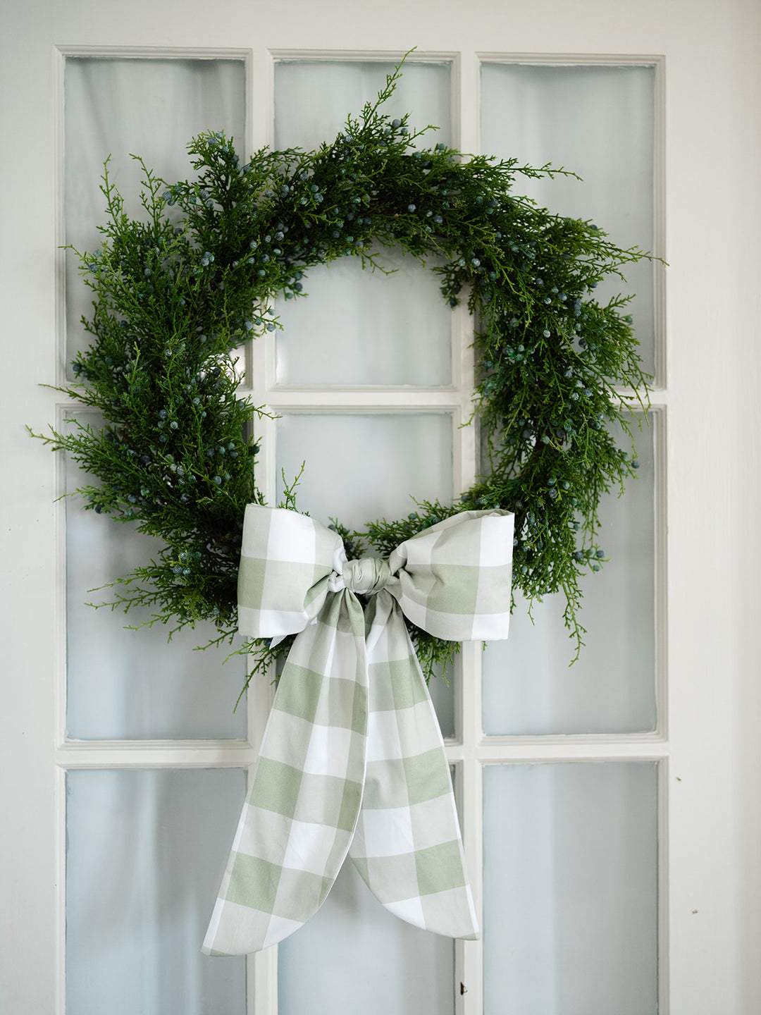 Green Buffalo Check Bow Topper