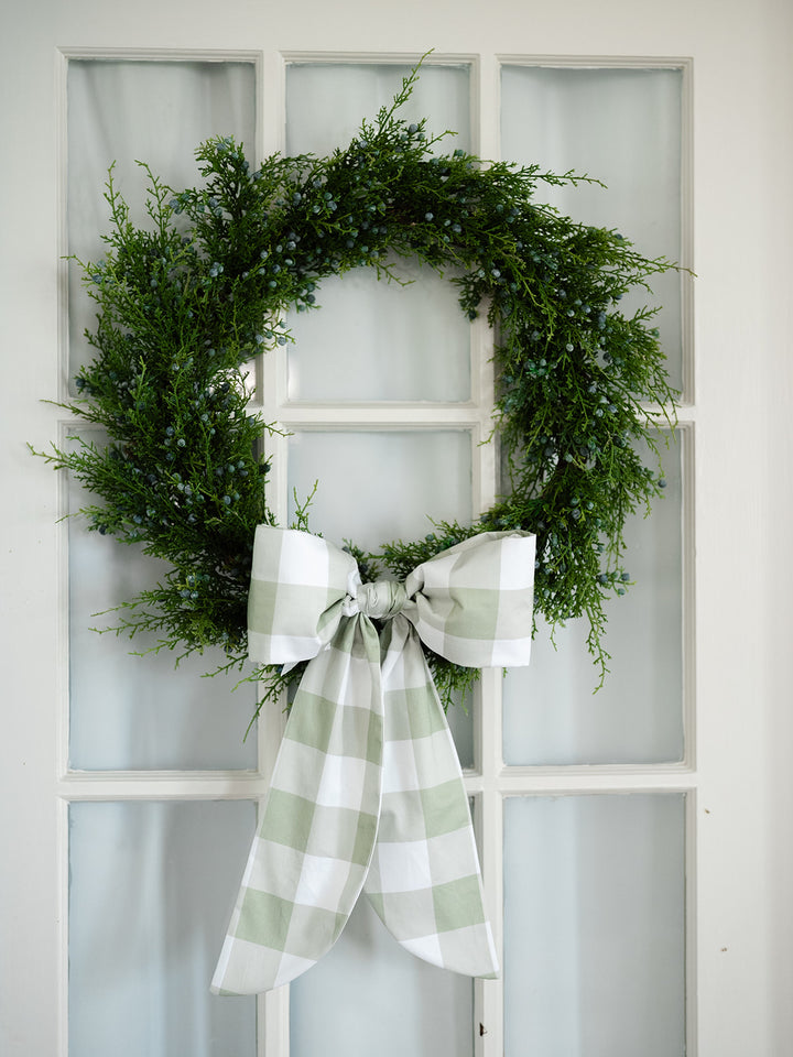 Green Buffalo Check Bow Topper