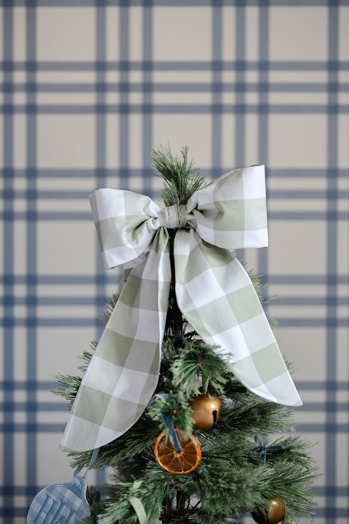 Green Buffalo Check Bow Topper