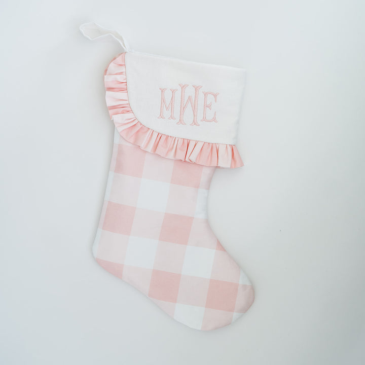 Pink Buffalo Check Sateen Stocking