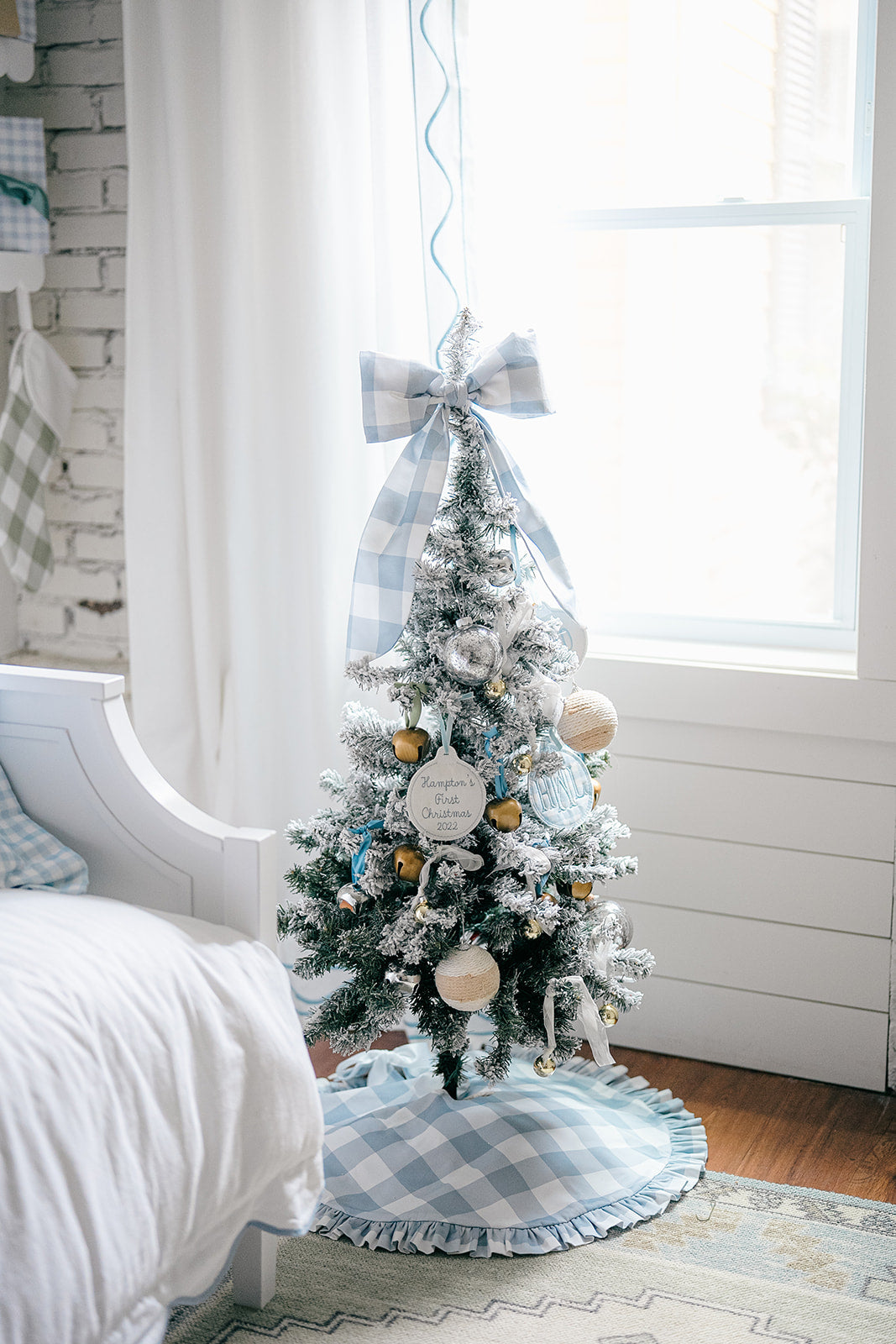 Blue Buffalo Check Tree Skirt