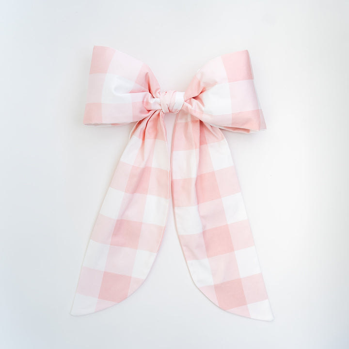 Pink Buffalo Check Bow Topper