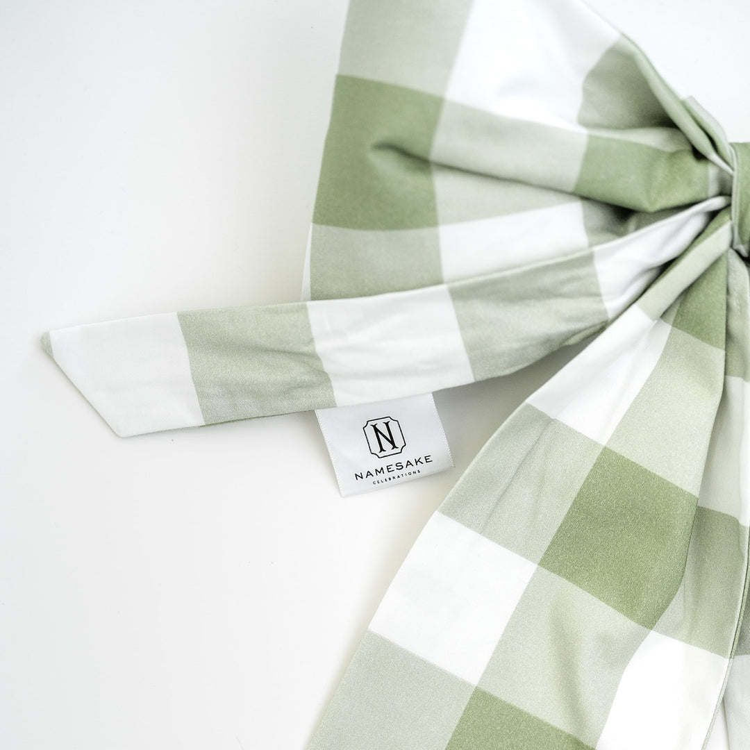 Green Buffalo Check Bow Topper