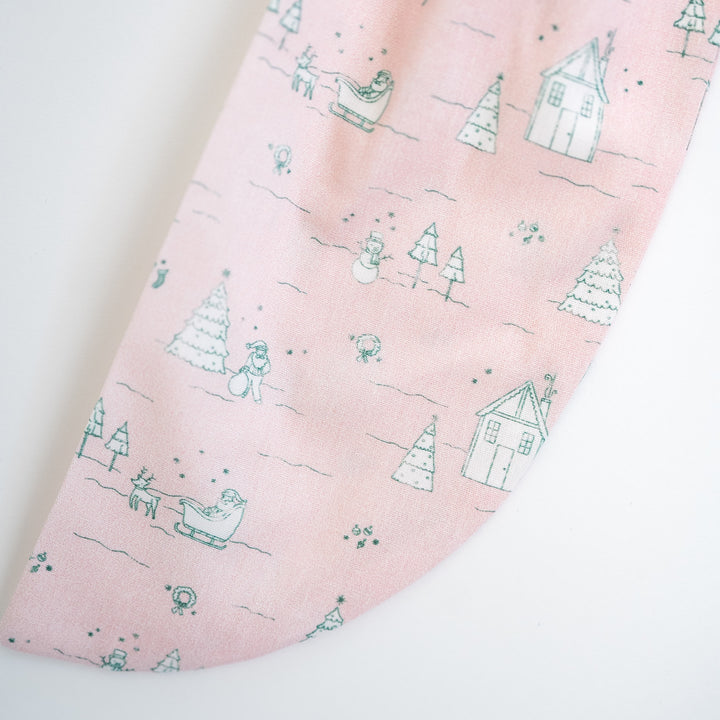 Pink Christmas Village Bow Topper