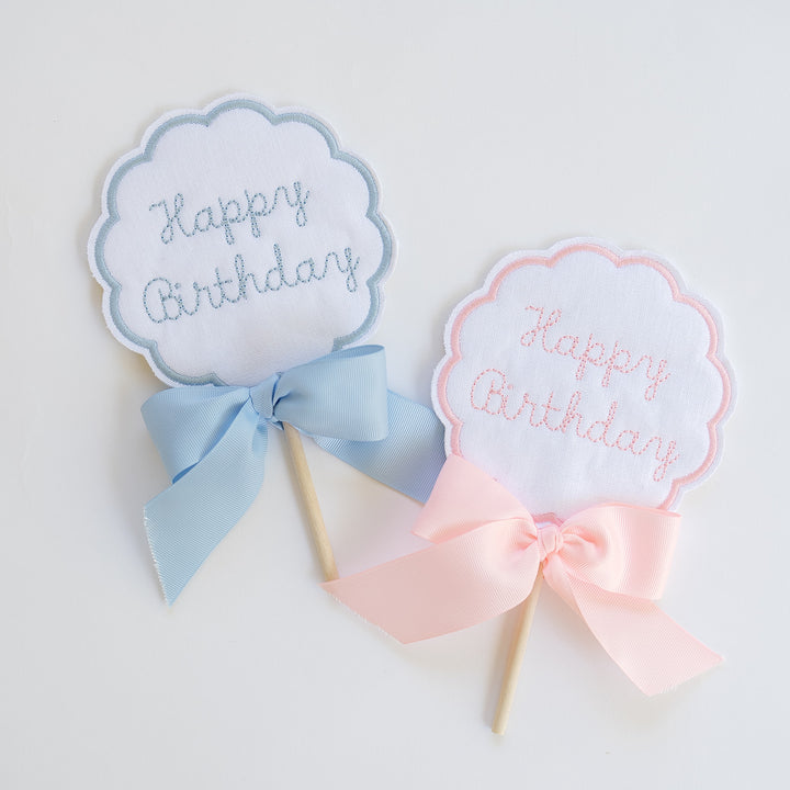 Scalloped Happy Birthday Topper