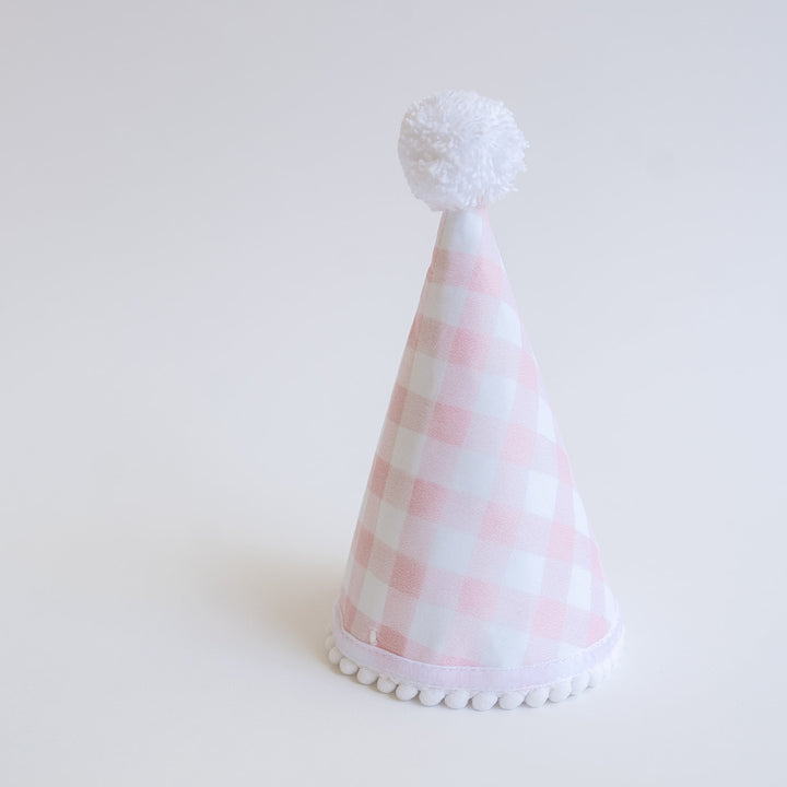 Little Pink Check Party Hat