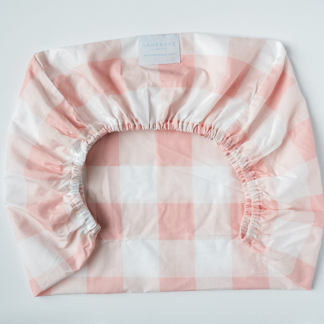 Welcome Baby Bassinet Sheet in Buffalo Check