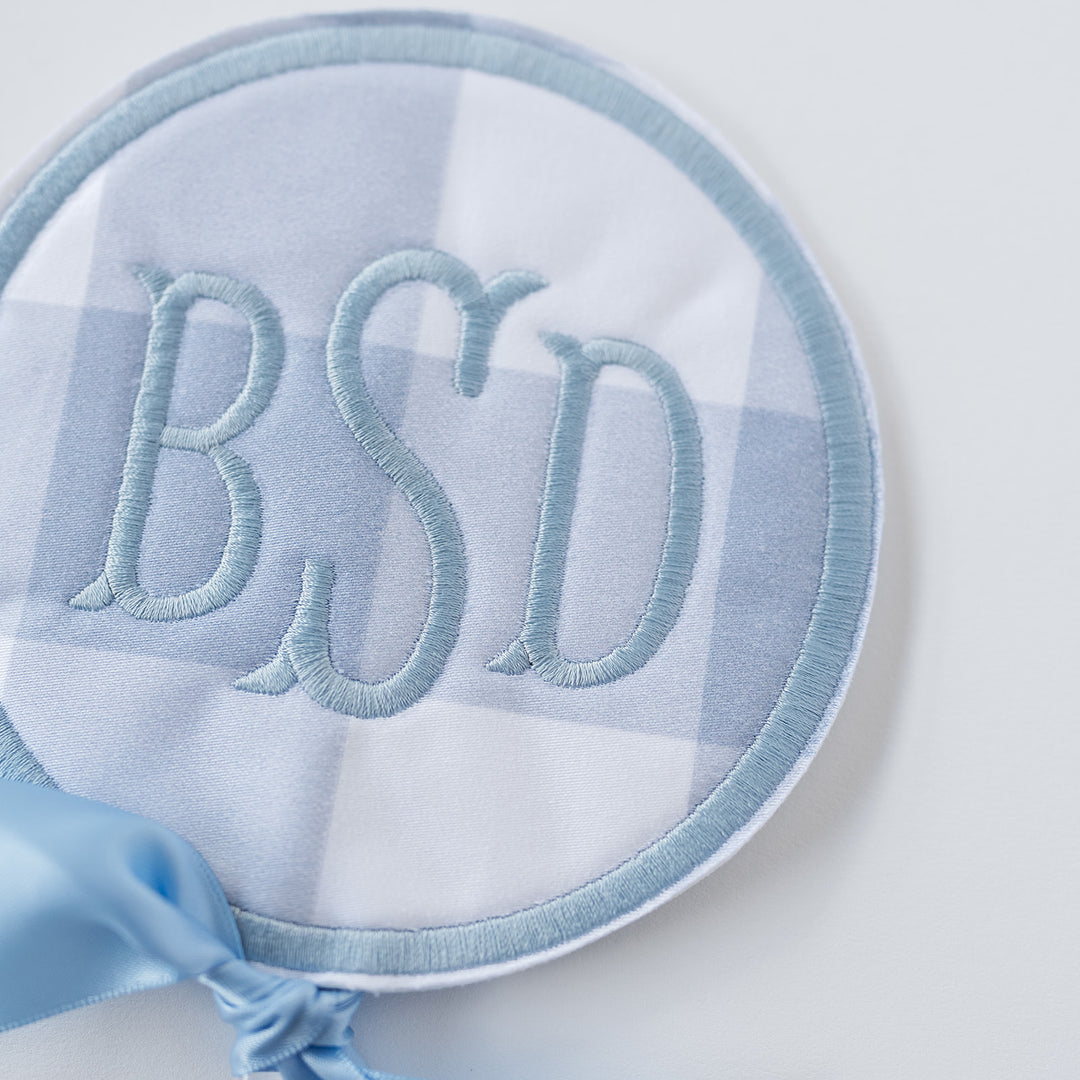Monogram Topper: Blue Buffalo Check