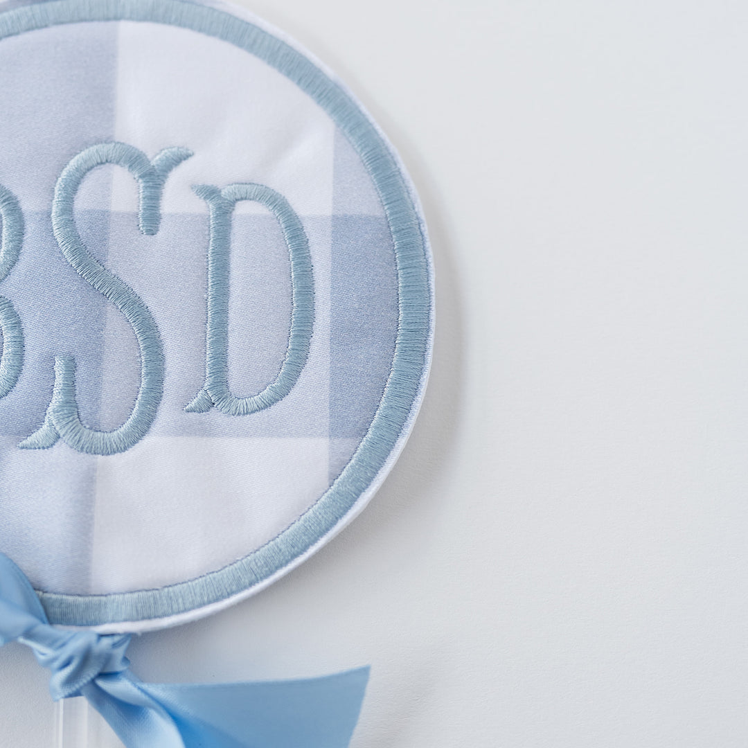 Monogram Topper: Blue Buffalo Check