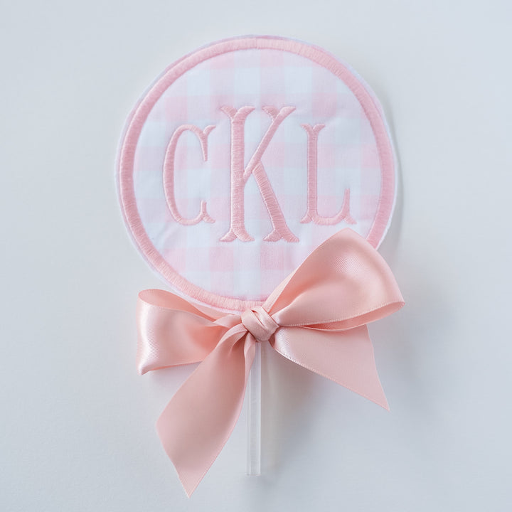 Monogram Topper: Little Pink Check