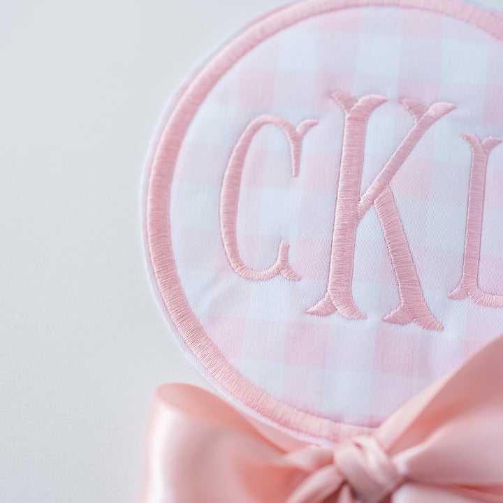 Monogram Topper: Little Pink Check