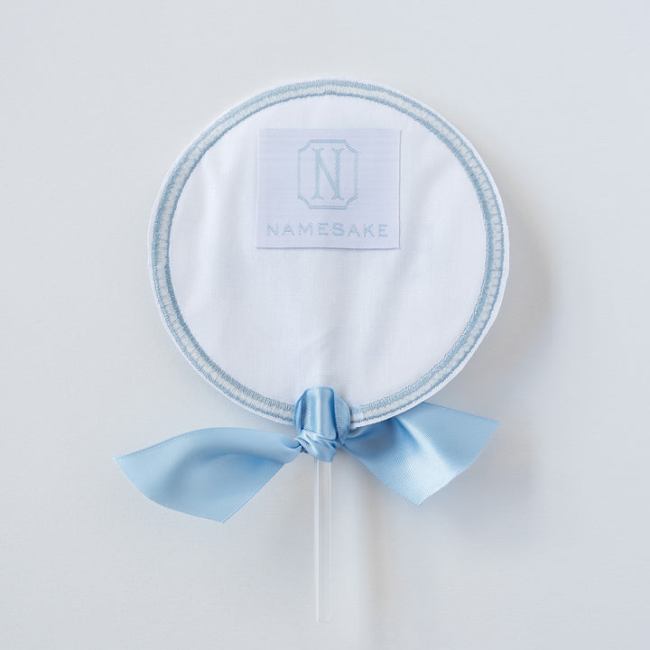 Happy Birthday Topper: White with Blue