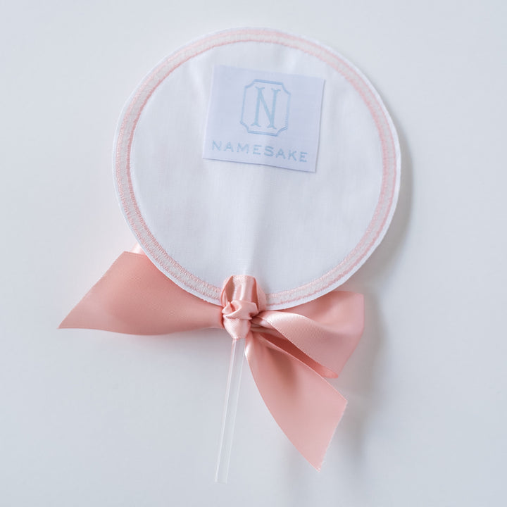 Happy Birthday Topper: White with Pink