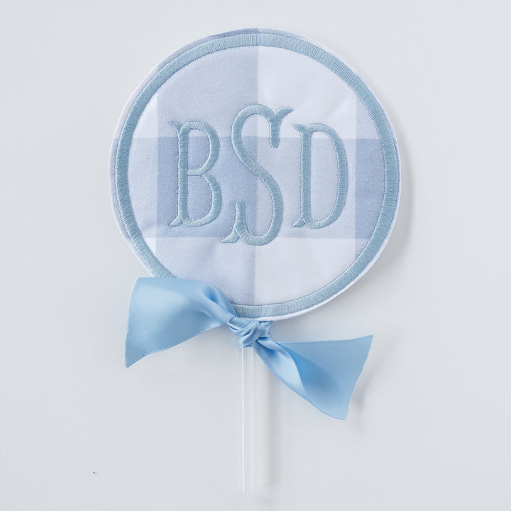 Monogram Topper: Blue Buffalo Check