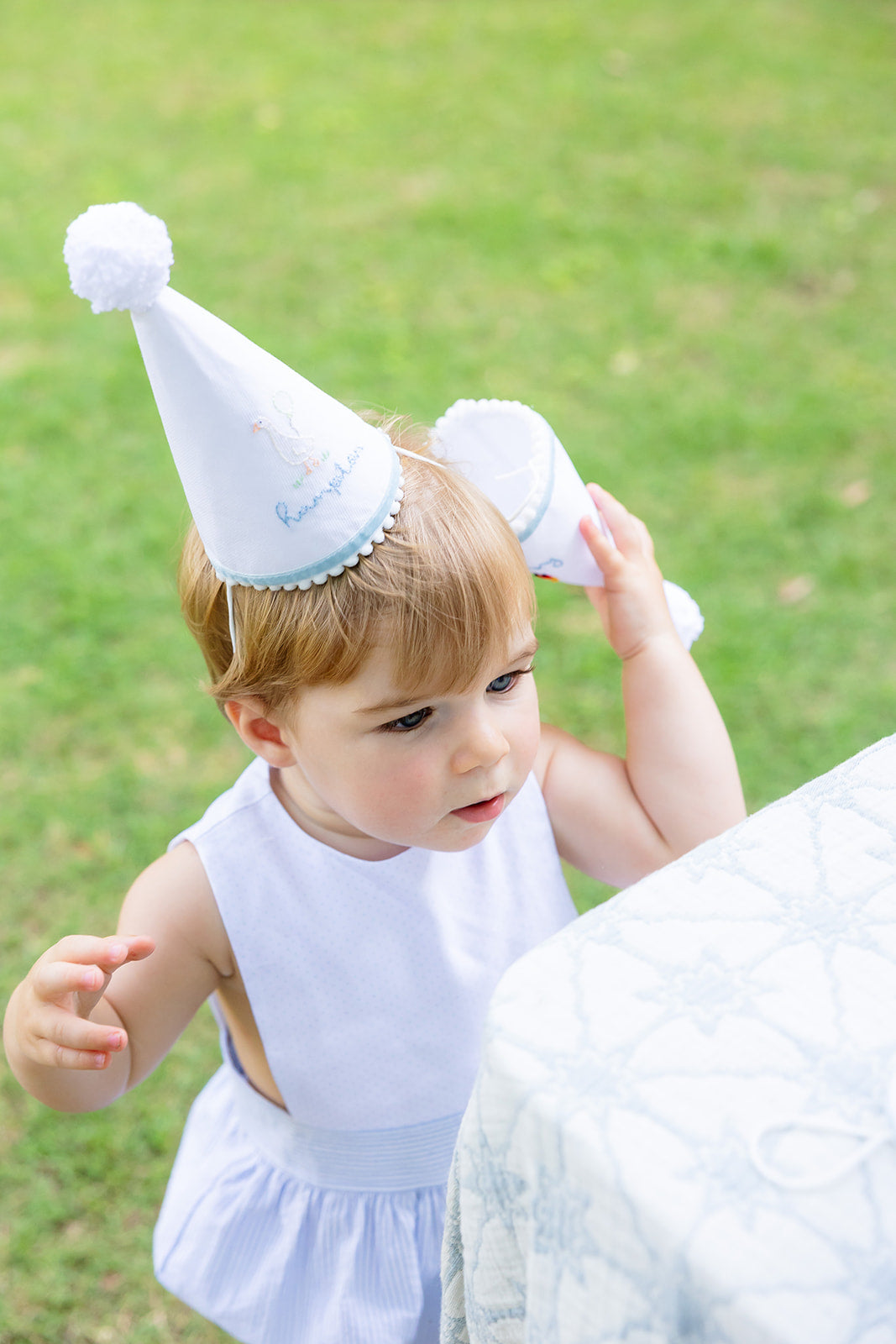 Goose Shadow Stitch Hand Stitched Party Hat