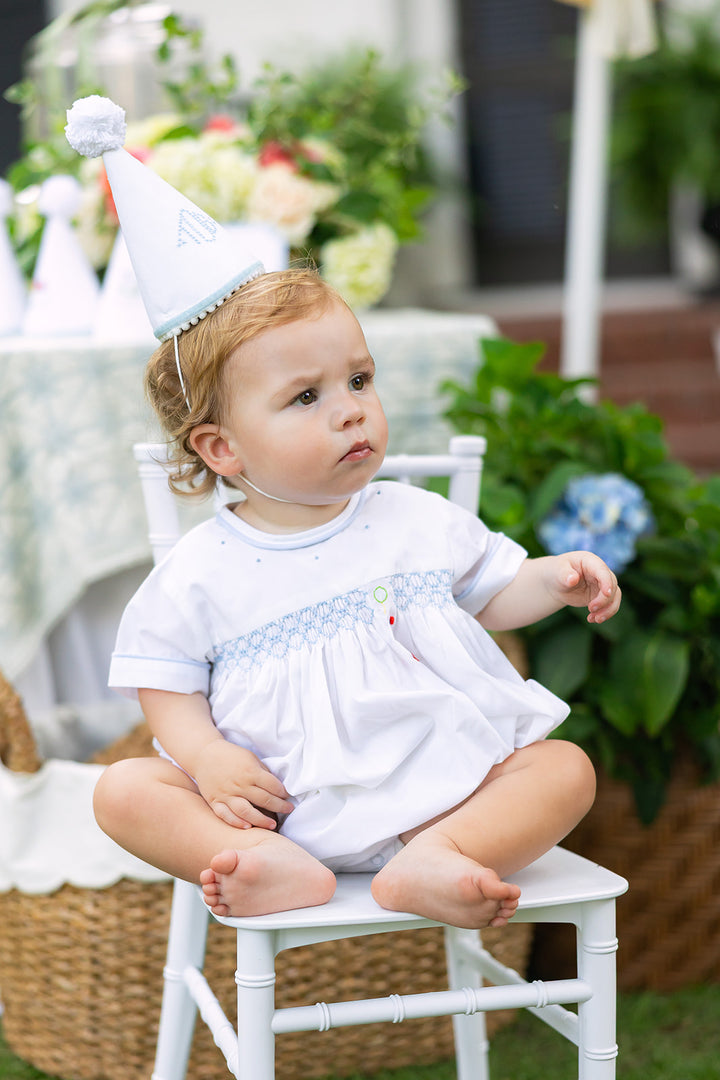 Cross Stitch Monogram Hand Stitched Party Hat