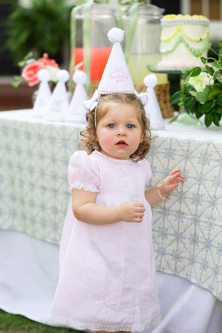 Birthday Girl Bow Hand Stitched Party Hat