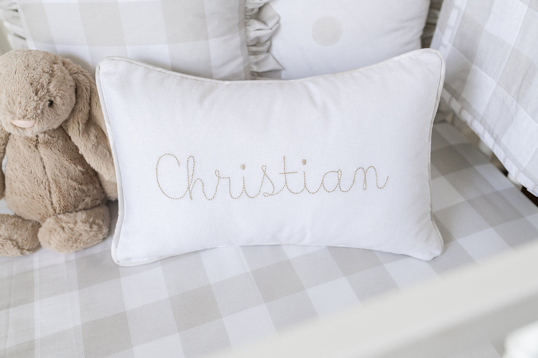 Oat Check Standard Crib Sheet