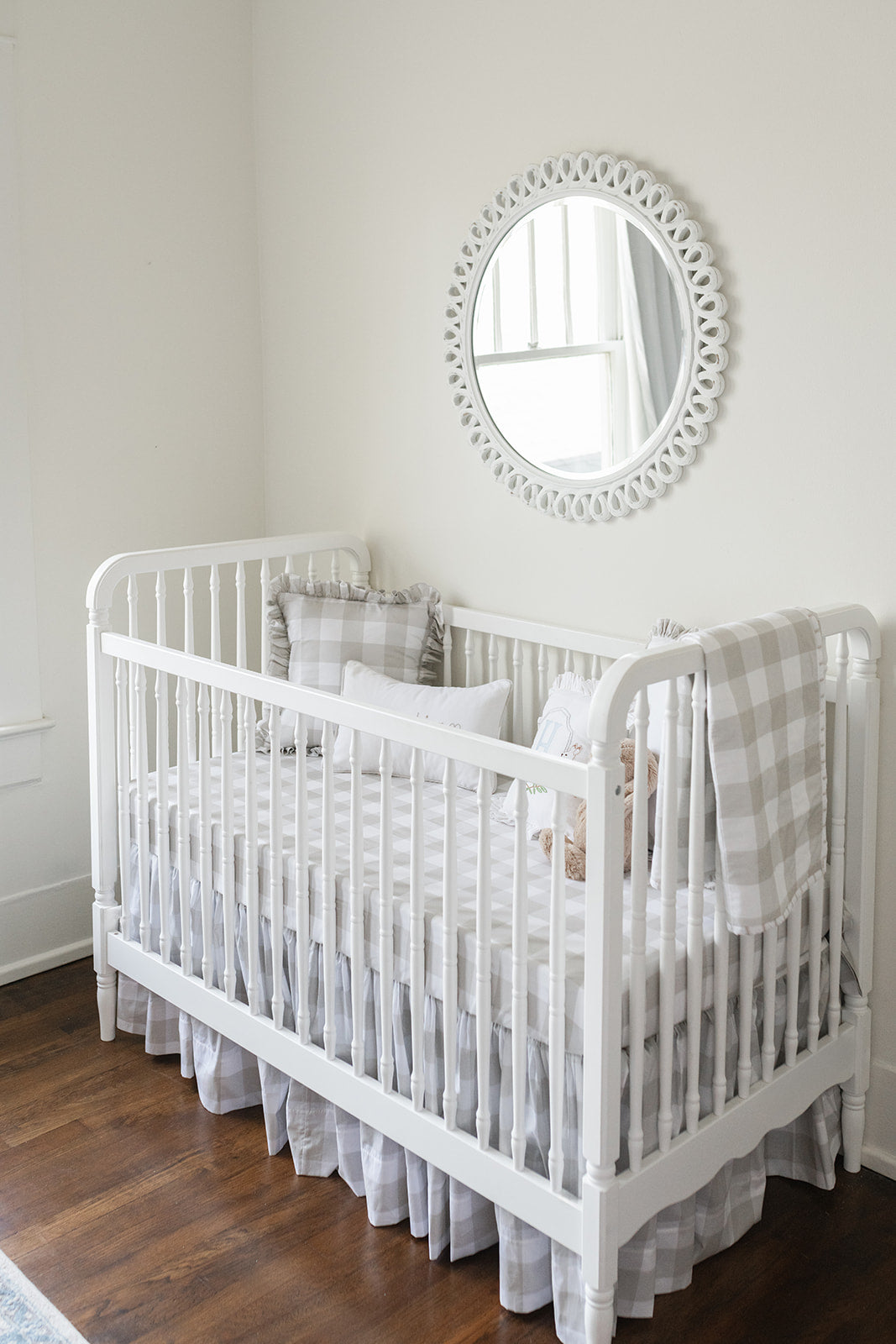 Oat Check Standard Crib Sheet