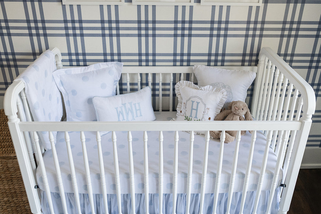 Blue Watercolor Dot Pillow 20x20