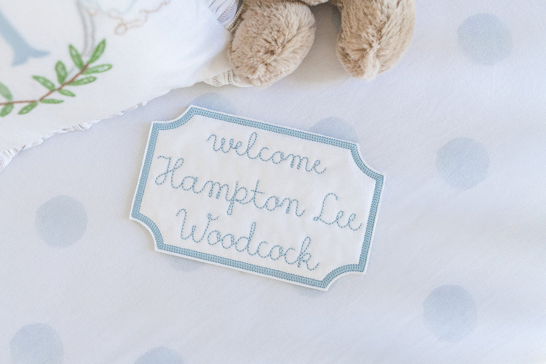 Blue Watercolor Dot Standard Crib Sheet
