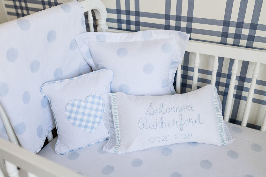 Blue Watercolor Dot Pillow 20x20