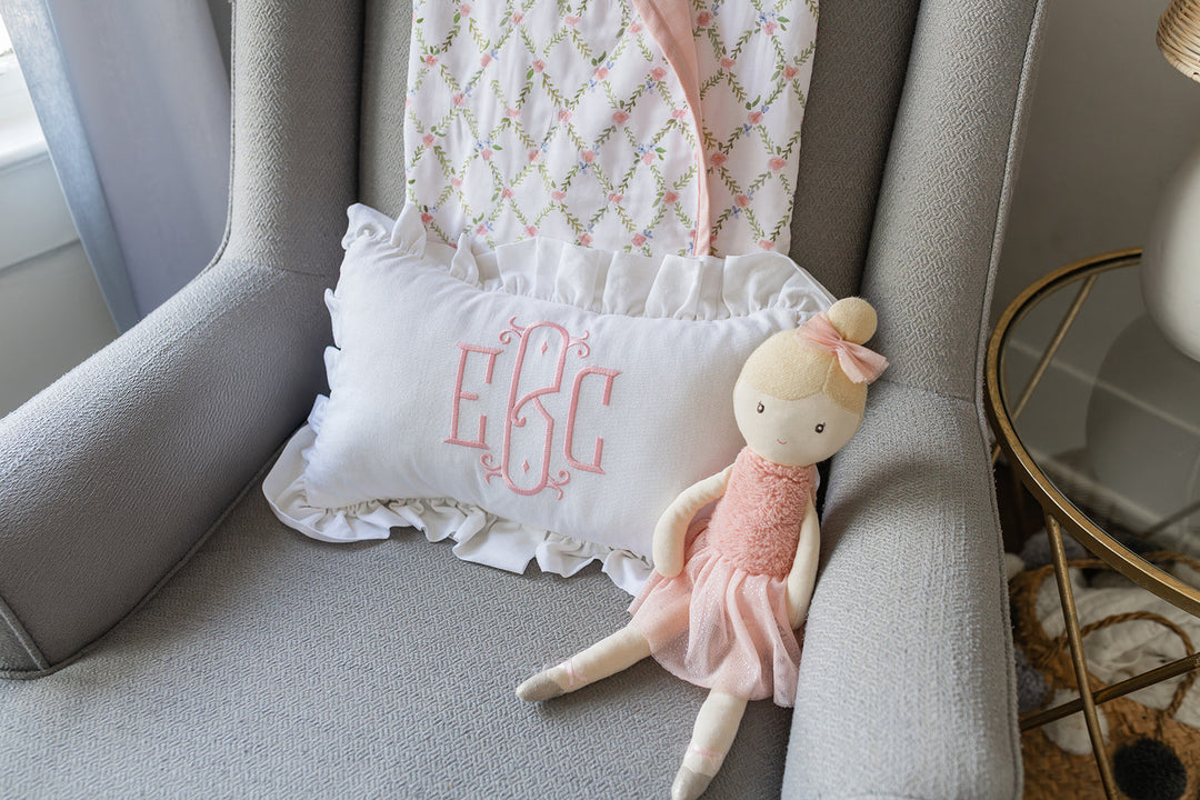 Lumbar Monogram Pillow