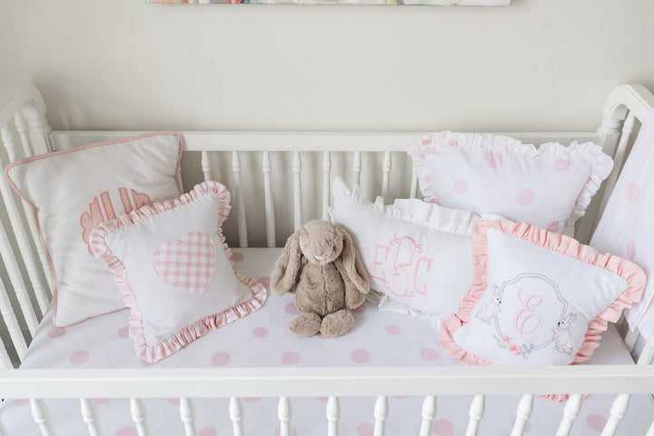 Pink Watercolor Dot Standard Crib Sheet