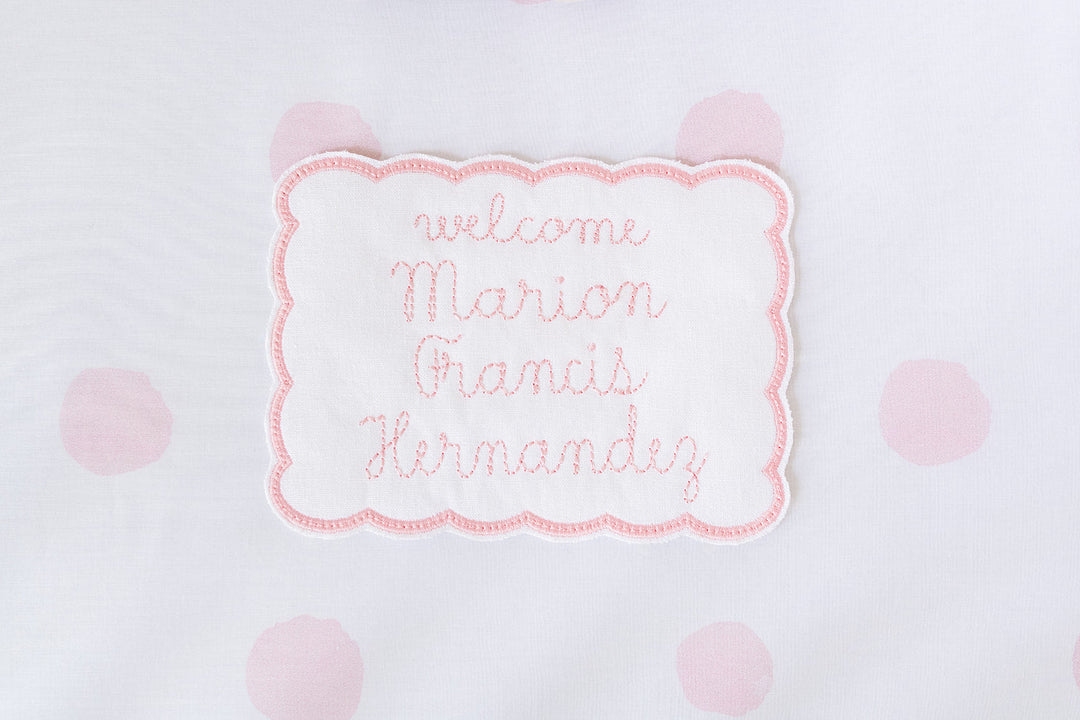Pink Watercolor Dot Standard Crib Sheet