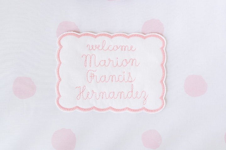 Pink Watercolor Dot Standard Crib Sheet