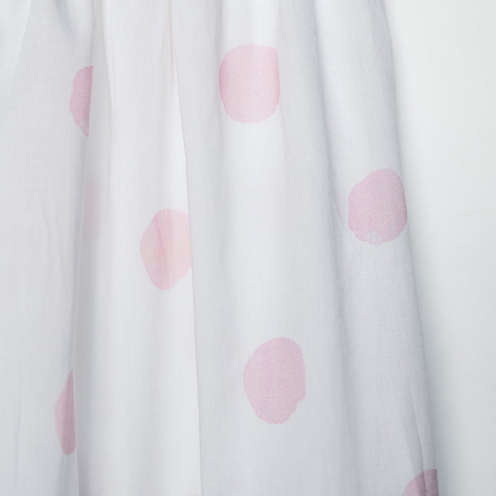 Ruffle Crib Skirt in Pink Watercolor Dot