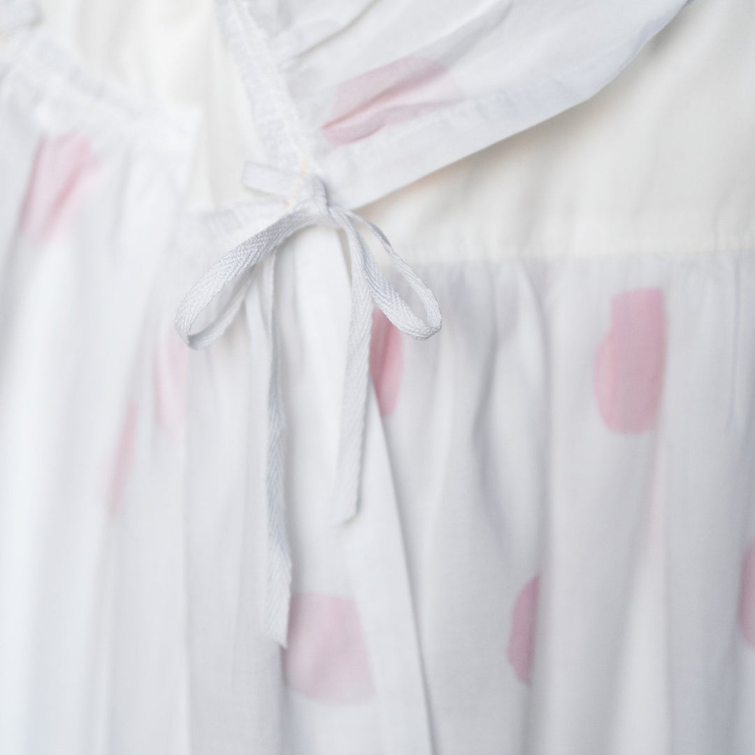 Ruffle Crib Skirt in Pink Watercolor Dot