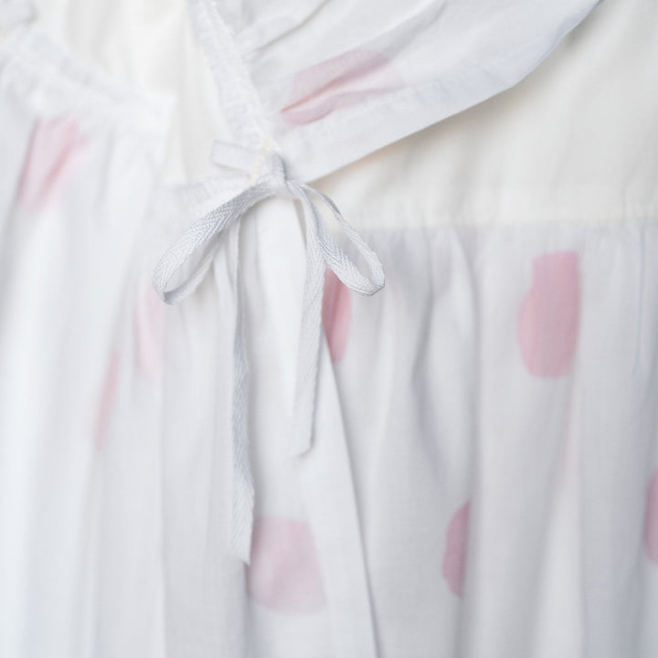 Ruffle Crib Skirt in Pink Watercolor Dot