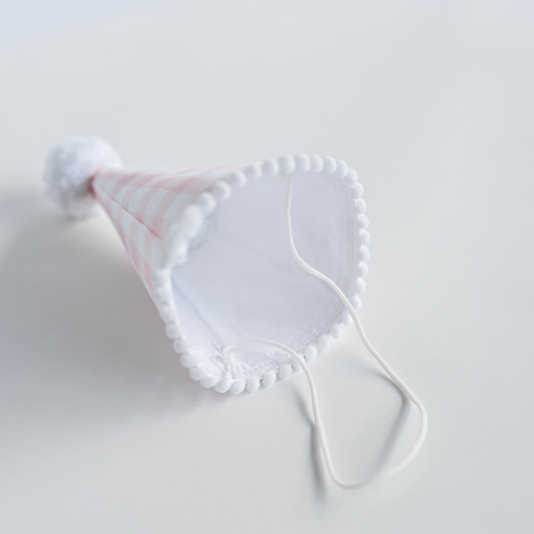 White with Pink Party Hat