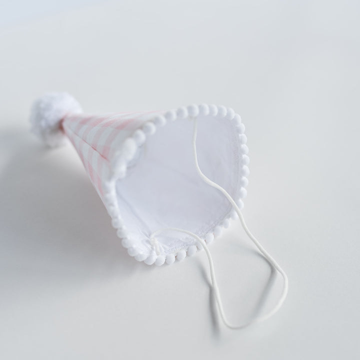 White with Pink Party Hat