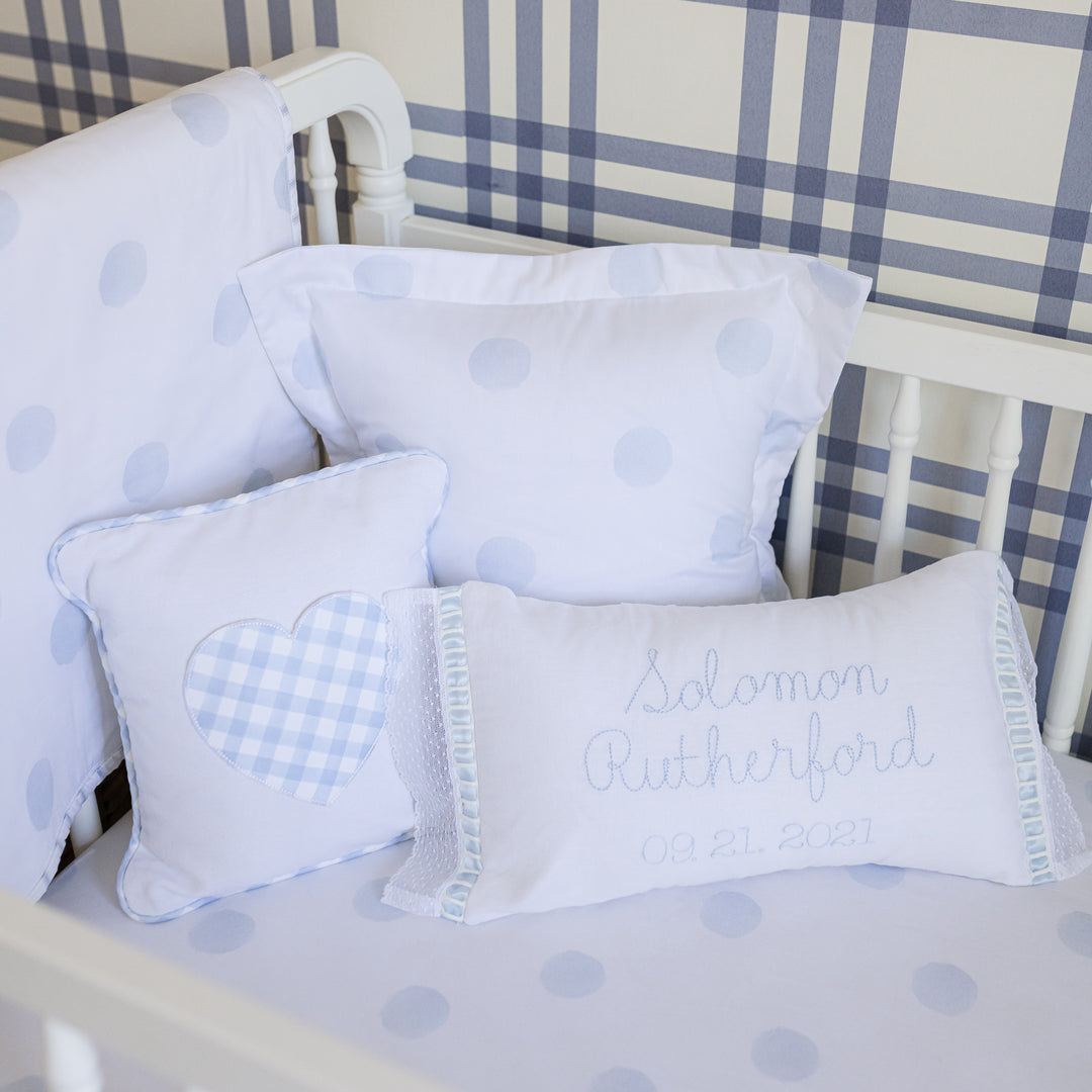 Love Note Pillow in Blue