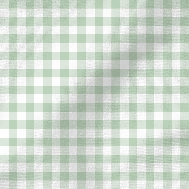 Little Green Check Liner with Piping Trim (fits Ballard basket)