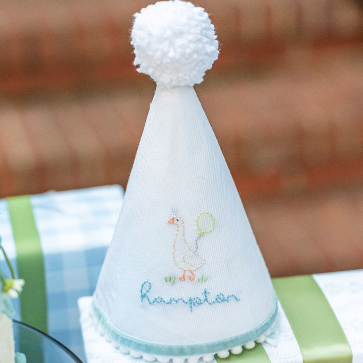 Goose Shadow Stitch Hand Stitched Party Hat