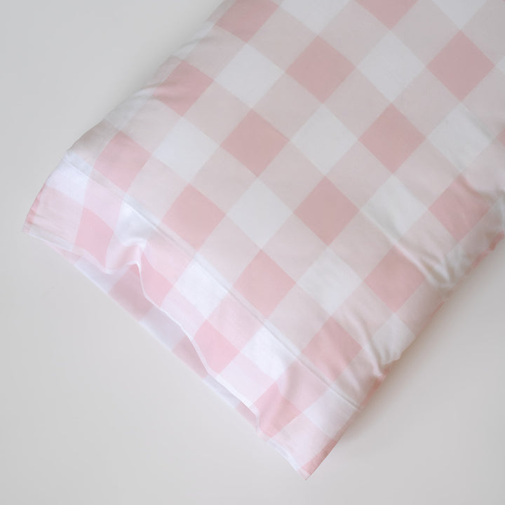 Mom's Pillow Cover in Pink Buffalo Check