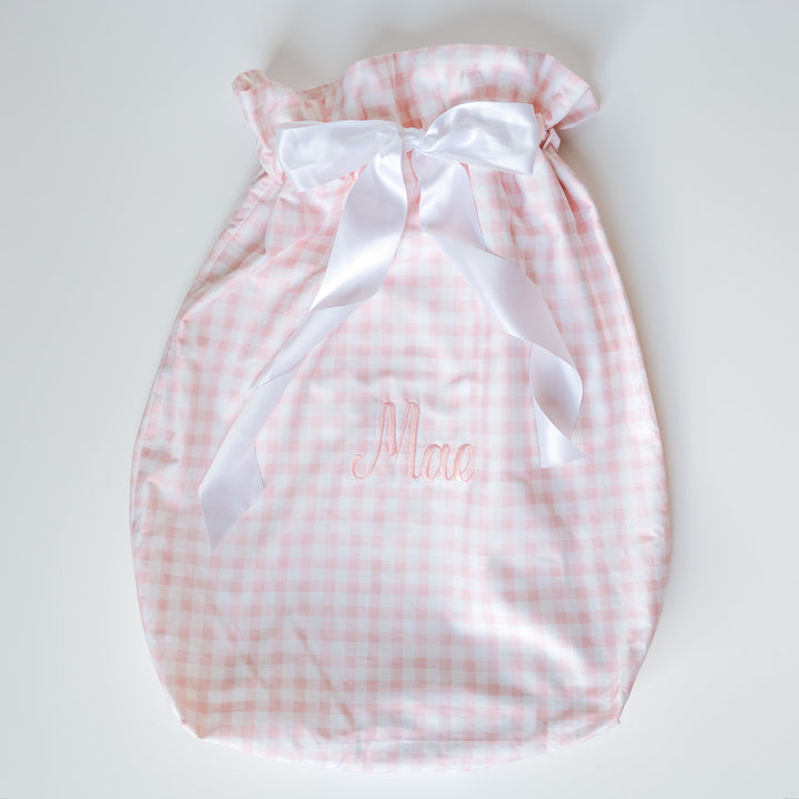 Little Pink Check Heirloom Santa Sack