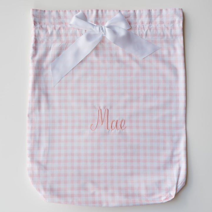 Little Pink Check Heirloom Santa Sack