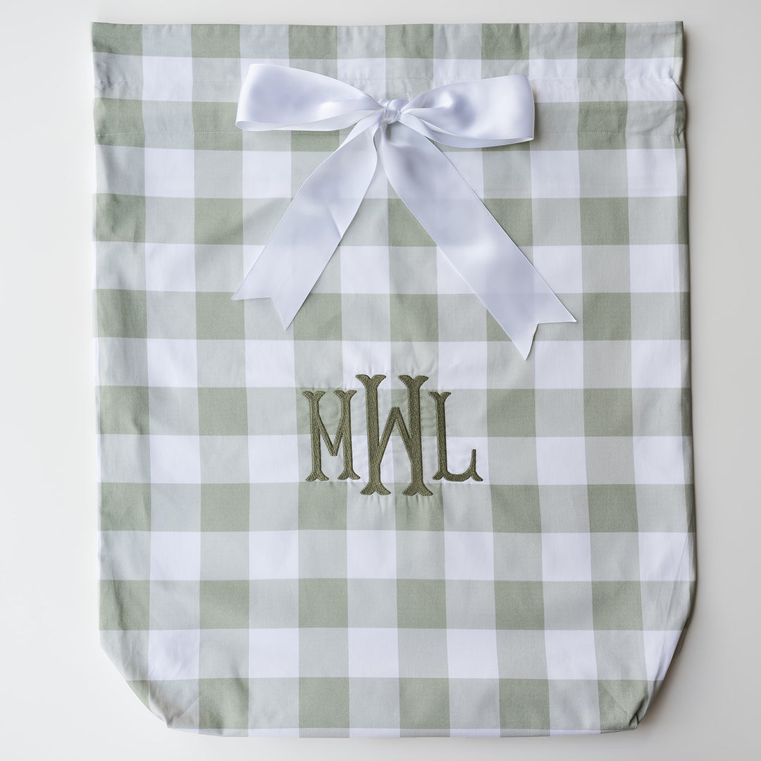 Green Buffalo Check Heirloom Santa Sack