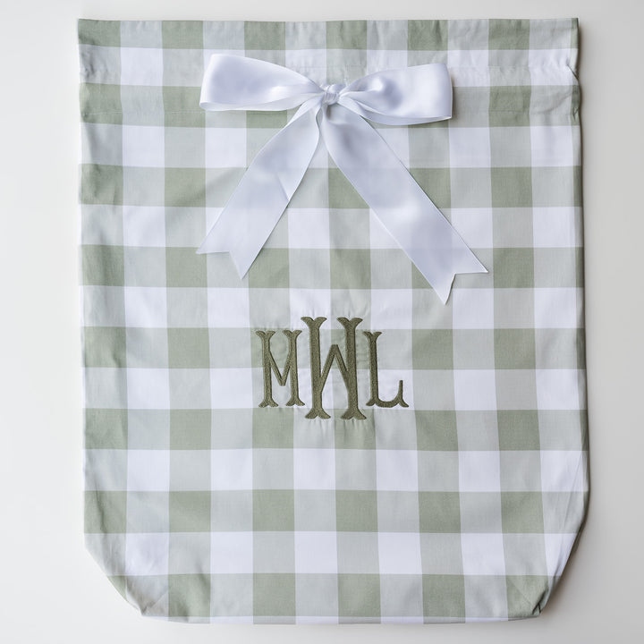 Green Buffalo Check Heirloom Santa Sack