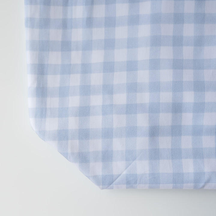 Little Blue Check Heirloom Santa Sack