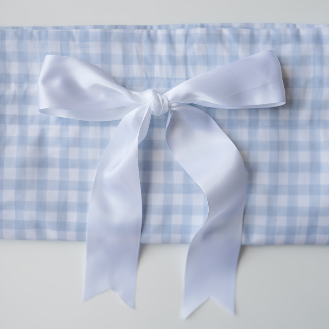 Little Blue Check Heirloom Santa Sack
