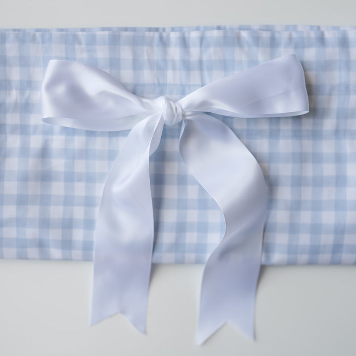 Little Blue Check Heirloom Santa Sack